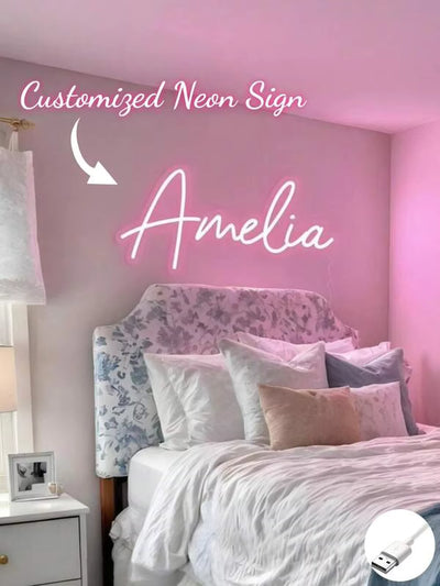 Dimmable Custom Led Neon Sign Room Decor, Personalized Wedding Neon Sign, Festival Neon Sign Home Decoration Wedding Backdrop USB Power.Romantic Home Decor