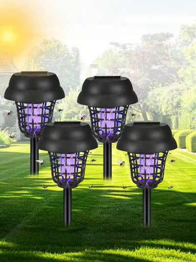 1/2/4pcs Solar Mosquito Killer, UV Mosquito Lamp, Outdoor Mosquito Trap Dual-Use Garden Lawn Stake Light, Suitable For Garden, Patio, Lawn And Backyard